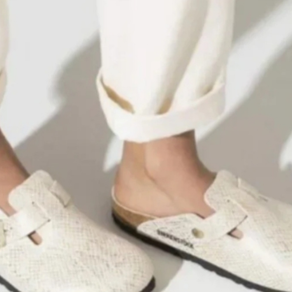 Birkenstock Shiny Python Eggshell Boston BS Women… - image 6